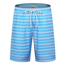 Mens Swim Trunks with Pockets Beach Swimwear Quick Dry Long Elastic Waistband Board Shorts Bathing Suits Holiday-SK05